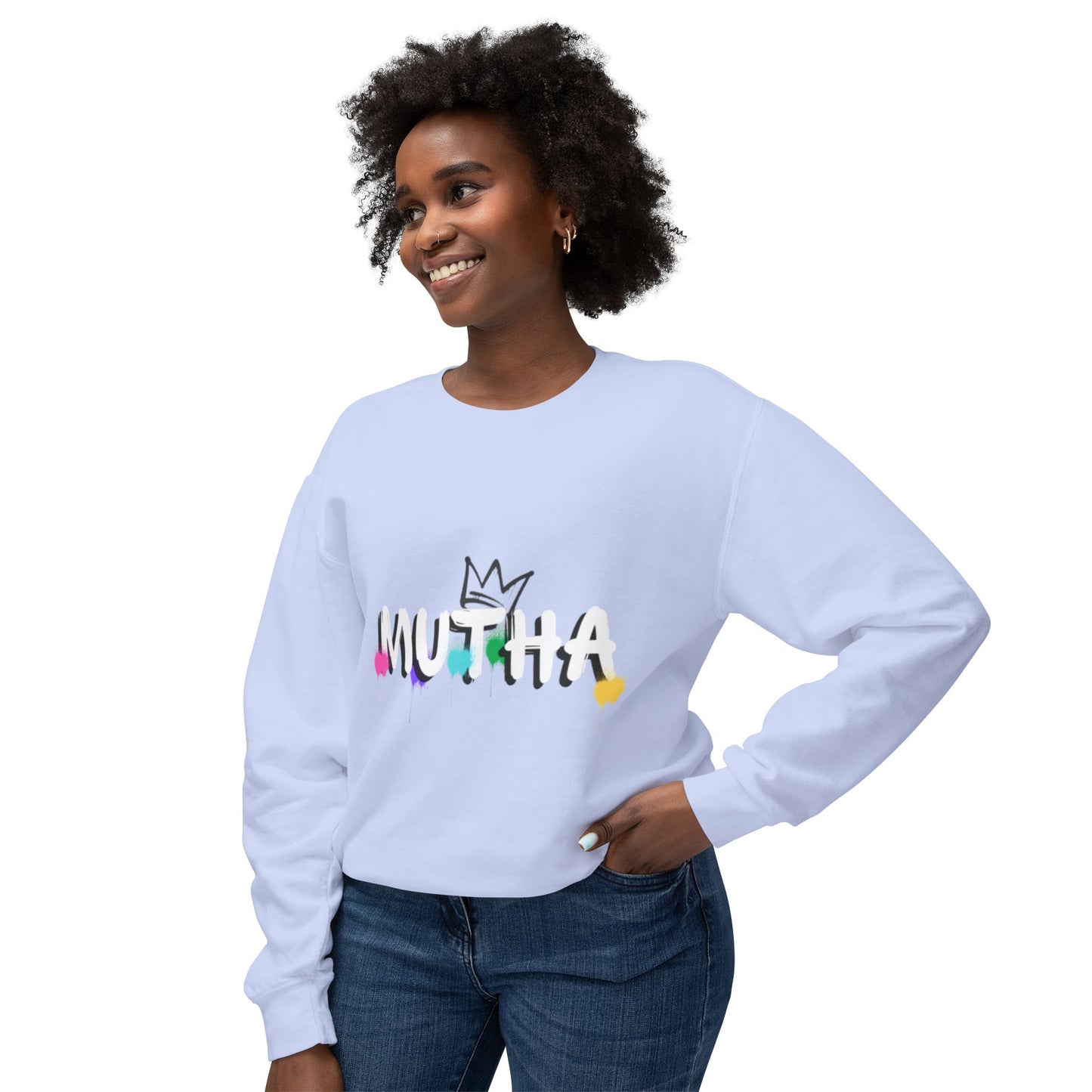 Mutha Unisex Lightweight Crewneck Sweatshirt - Perfect Gift for Moms