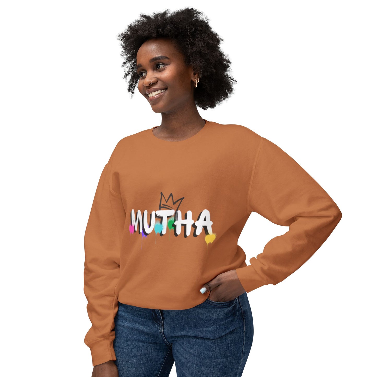 Mutha Unisex Lightweight Crewneck Sweatshirt - Perfect Gift for Moms