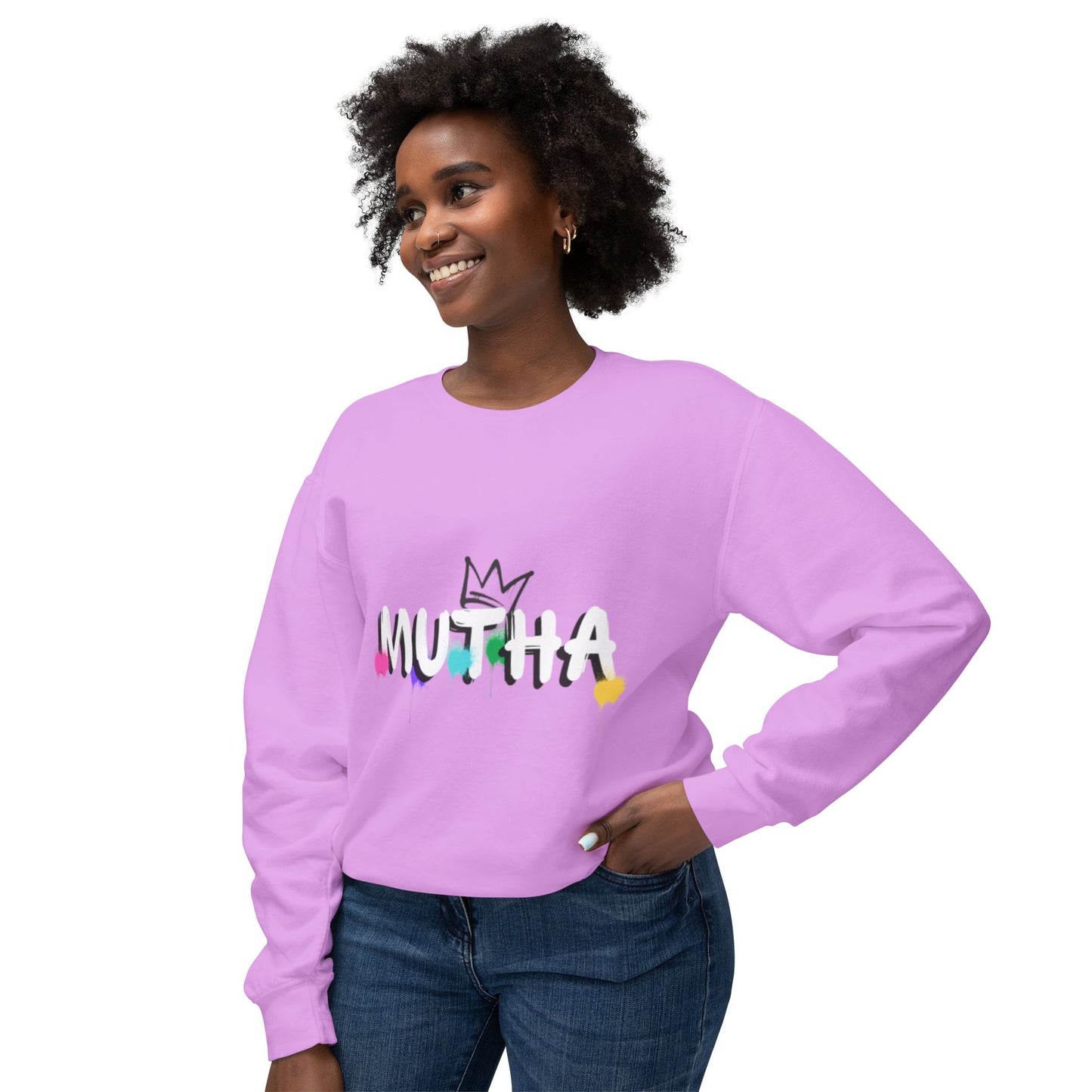 Mutha Unisex Lightweight Crewneck Sweatshirt - Perfect Gift for Moms