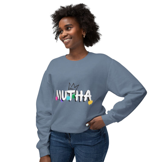 Mutha Unisex Lightweight Crewneck Sweatshirt - Perfect Gift for Moms